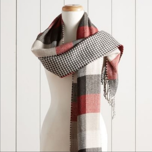 💋 POTTERY BARN Whittaker Reversible Plaid Scarf 💋 - Picture 2 of 6
